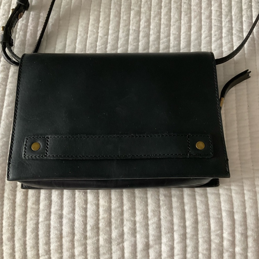Madewell Black Leather Crossbody Bag